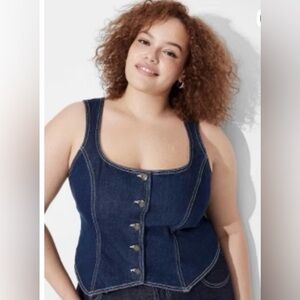 🌸. Wild Fable Blue Denim Tank Top